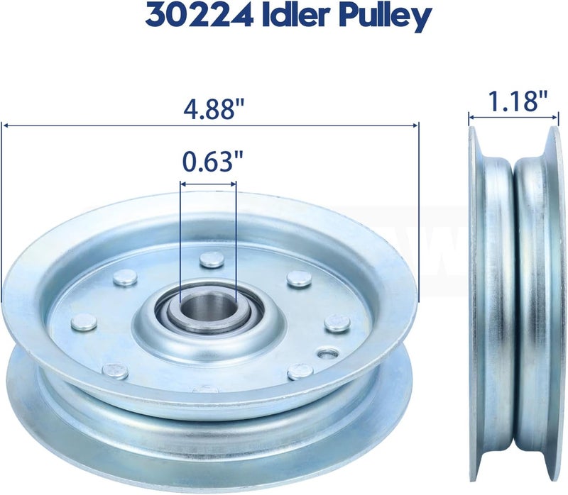 GUSUHAWK 2 Pack 30224 Flat Idler Pulley Replaces Dixie Chopper 30224 Pulley for Dixie Chopper LT1800 LT2000 LT2300 LT2400 LT2500 LT2700 LX2002 LX2400 LX2401 RB2700 SE 2550 Classic 2750 2760 3372 Mower - Image 4